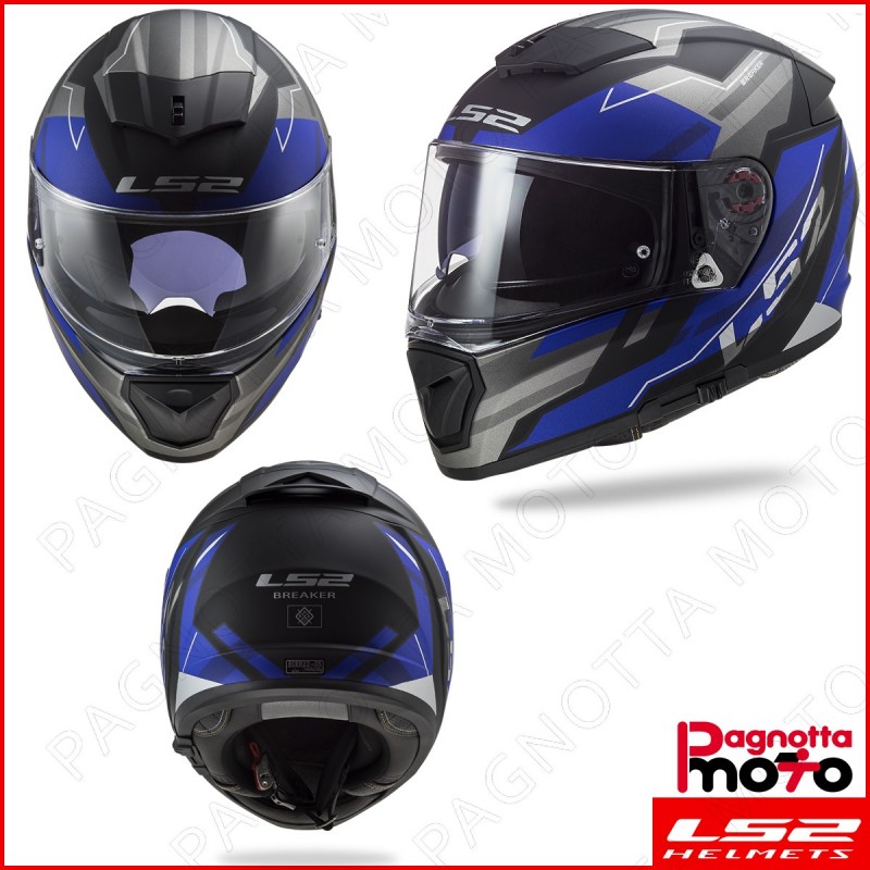 Casco Moto Integrale LS2 FF390 Breacker Doppia Visiera Solid